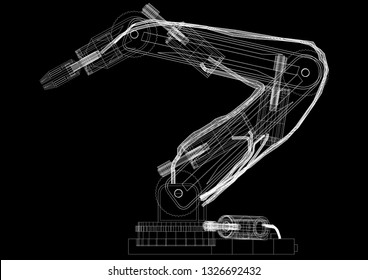 Robotic Arm Blueprint Stock Illustrations Images Vectors Shutterstock