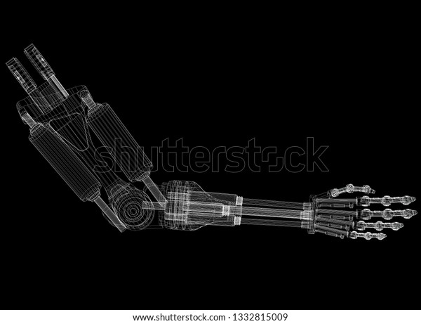 Robotic Arm Design Concept Architect Blueprint Stock Illustration Shutterstock