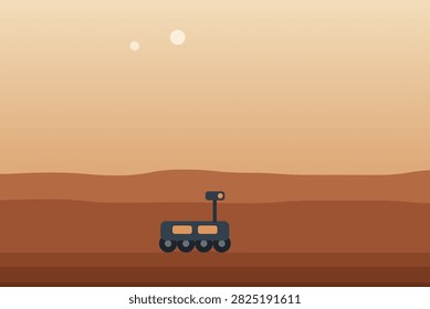 Rover robótico explorando solo