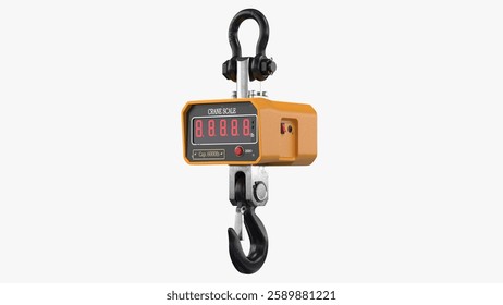 Robust industrial crane scale featuring a digital display and durable hook attachment for heavy lifting applications.