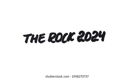 Rock 2024 Handwritten Message On White Stock Illustration 1958270737   Rock 2024 Handwritten Message On 260nw 1958270737 