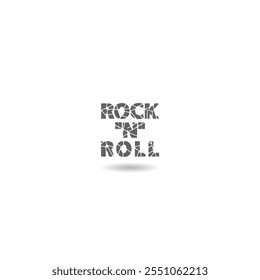 Rock n Roll icon with shadow - Powered by Shutterstock