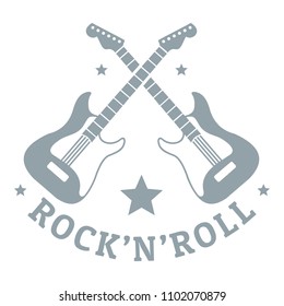 Rock N Roll Logo Simple Illustration Stock Illustration 1102070879 ...