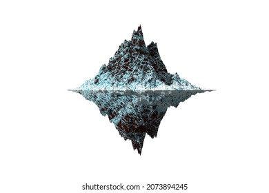 Rock Shape Ice Texture 3d Rendering White Background