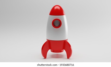Rocket design 3d illustration renderings.