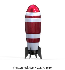 Rocket Icon White Background 3d Rendering Stock Illustration 2137776639 ...