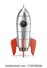 Rocket Isolated On White Background - 3d Rendering Of 3d Rocket Icon