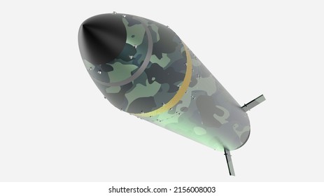 rocket missile ammo war conflict militar warhead nuclear weapon nuke 3d illustration spaceship