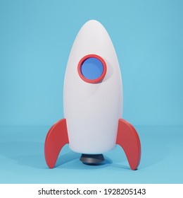 Rocket ship. Spaceship concept. 3d rendering