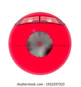 rocket in white background top view, 3d illustration