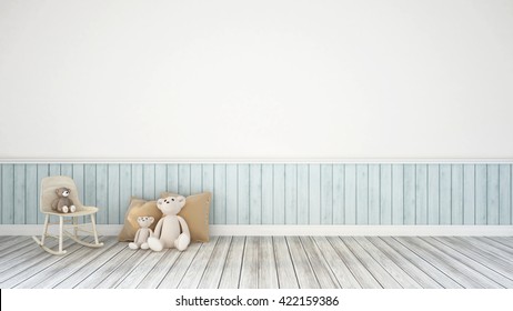 rocking chair, Teddy Bear and Pillow/ 3D Rendering - Powered by Shutterstock