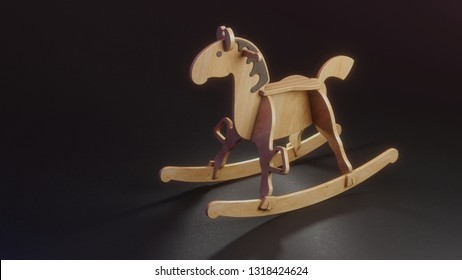 Rocking Horse. 3d Illustration.
