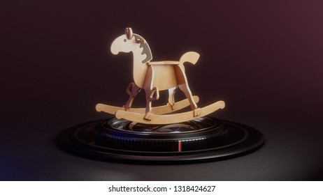 Rocking Horse. 3d Illustration.
