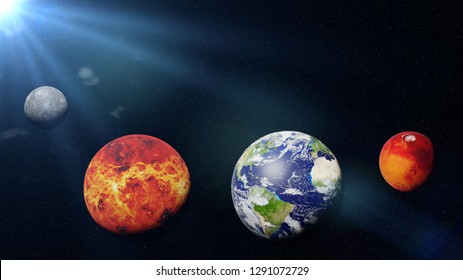 Comparison Size Planets Images Stock Photos Vectors