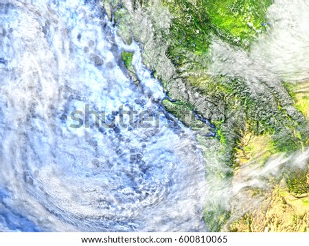 Rocky Mountains On 3 D Model Earth Stock Illustration