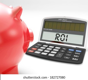 ROI Calculator Showing Investment Return And Profitability