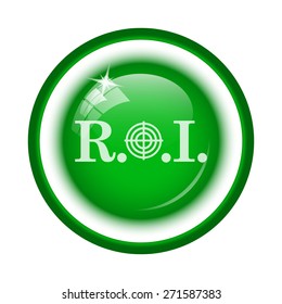 ROI icon. Internet button on white background. 