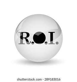 ROI icon. Internet button on white background 