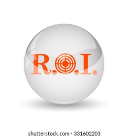 ROI icon. Internet button on white background.