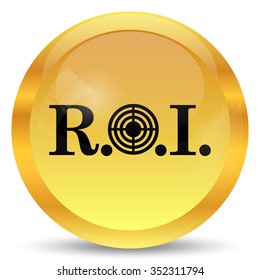 ROI icon. Internet button on white background.