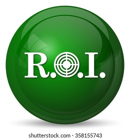 ROI icon. Internet button on white background. 