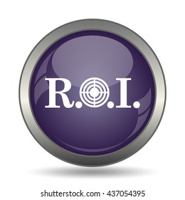 ROI icon. Internet button on white background.