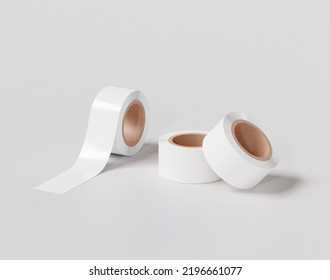 The Roll Tape Mockup, White Roll Sticker, 3d Rendering, 3d Render