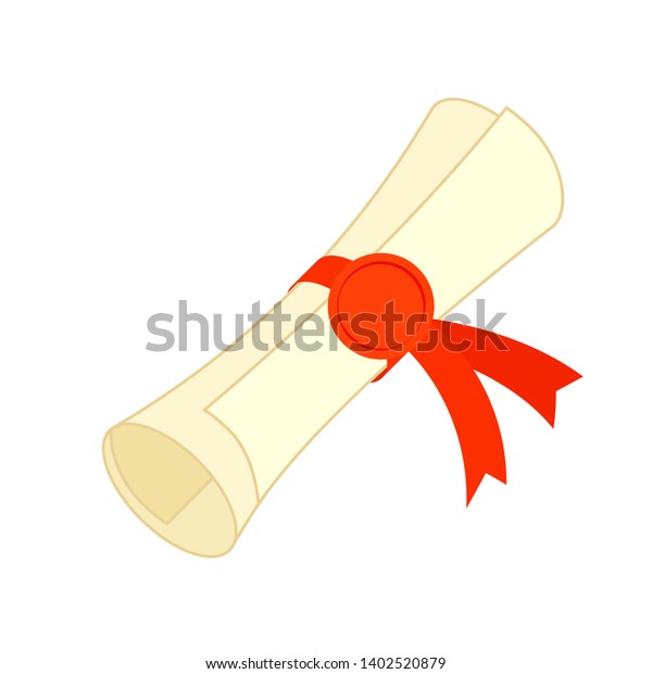 Rolled Diploma Icon School Clip Art Stock Illustration 1402520879 ...