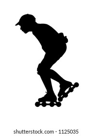 roller boy isolated with clipping path