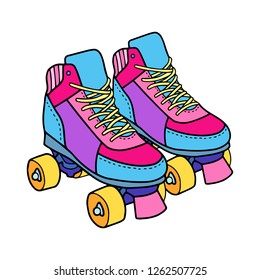 Roller Derby Skates Illustration Lovely Hand Stock Illustration ...