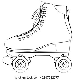 Roller Skates Shoes Derby Boots Retro Stock Illustration 2167512277 ...