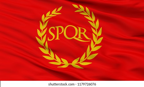 Roman Empire Spqr Closeup Flag 3d Stock Illustration 1179726076 ...
