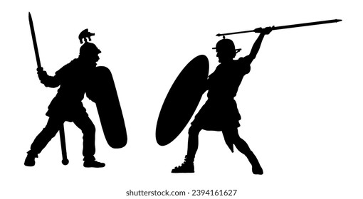 Roman legionnaire against the