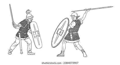 Roman legionnaires against the