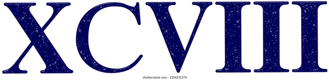 Roman Numeral 98 Ninety Eight Star Stock Illustration 1354231574 ...