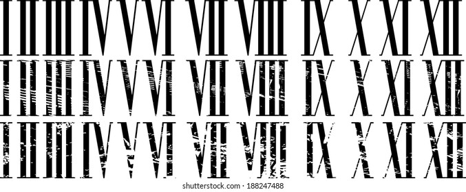 Roman Numerals Set.