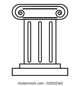 Roman Pillar Icon Outline Illustration Roman Stock Illustration ...