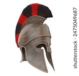 Roman Warrior Helmet Isolated. 3D render