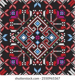 Romanian vector pattern inspired from traditional embroidery