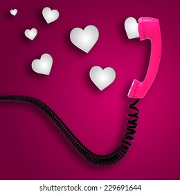 Romantic Call Showing Empty Space And Copyspace