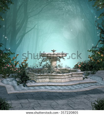 Romantic enchanted forest