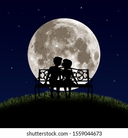 586 Moonlight kissing Images, Stock Photos & Vectors | Shutterstock