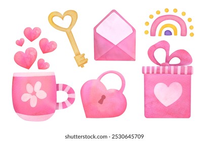 romantic set and pink