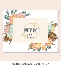 Romantic wedding invitation card. Wedding, marriage, bridal, birthday, Valentine's day. - Powered by Shutterstock