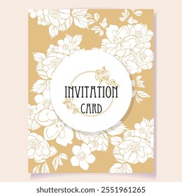 Romantic wedding invitation card. Wedding, marriage, bridal, birthday, Valentine's day. - Powered by Shutterstock