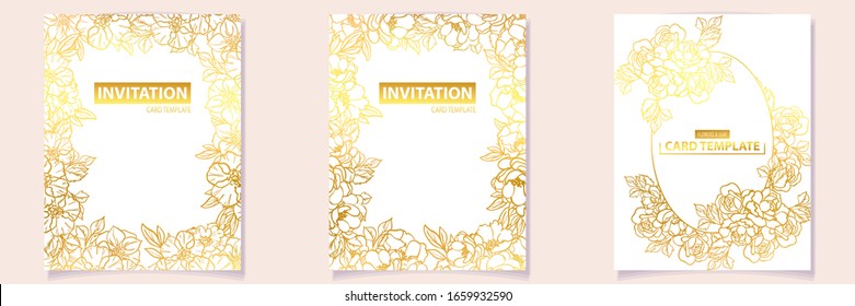 Romantic Wedding Invitation Card Suite. Wedding, Marriage, Bridal, Birthday, Valentine's Day.