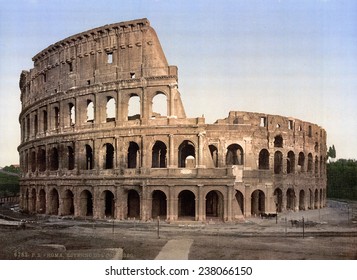 Rome, Colosseum At Rome, Photochrom, Ca 1890s