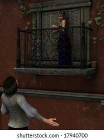 Romeo And Juliet - Shakespeare's Characters, Balcony Scene.