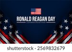 Ronald Reagan Day  text desing concept 