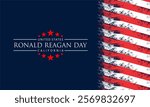 Ronald Reagan Day  text desing concept 